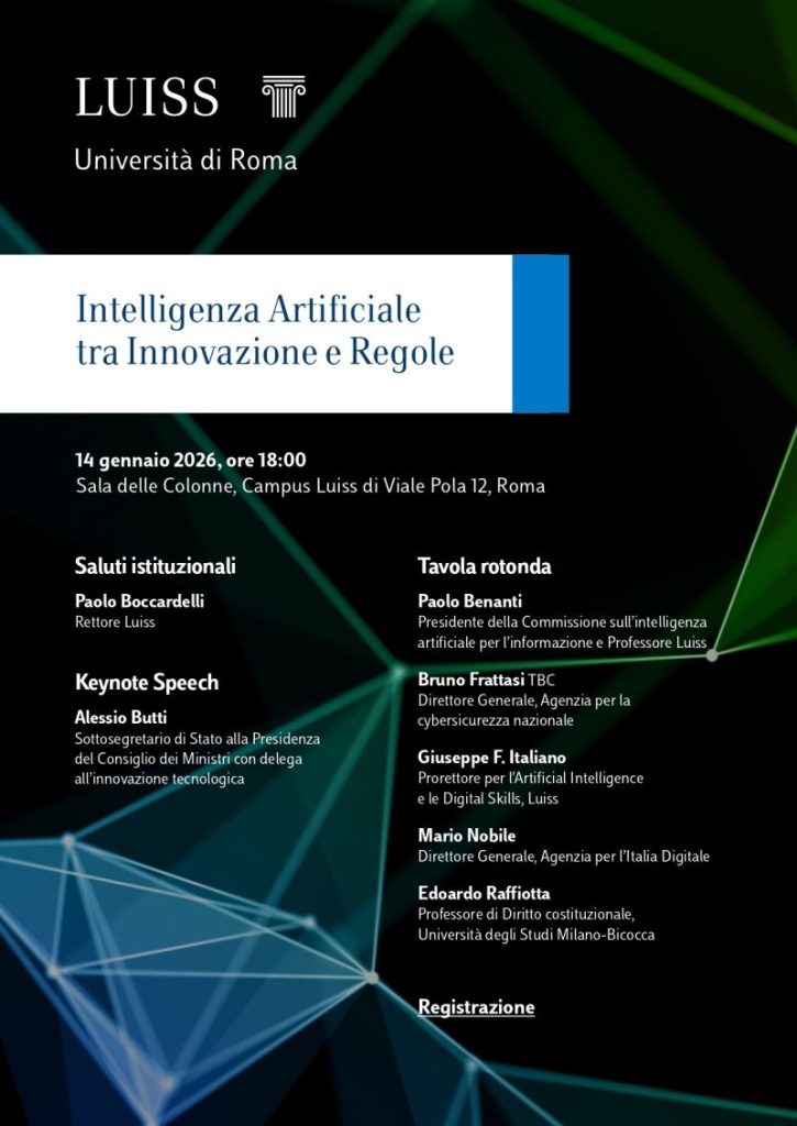 Intelligenza artificiale e nuove regole: dettagli dell'evento nel testo